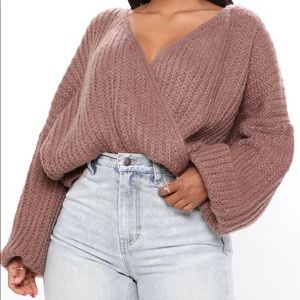 Oversized chunky knit sweater